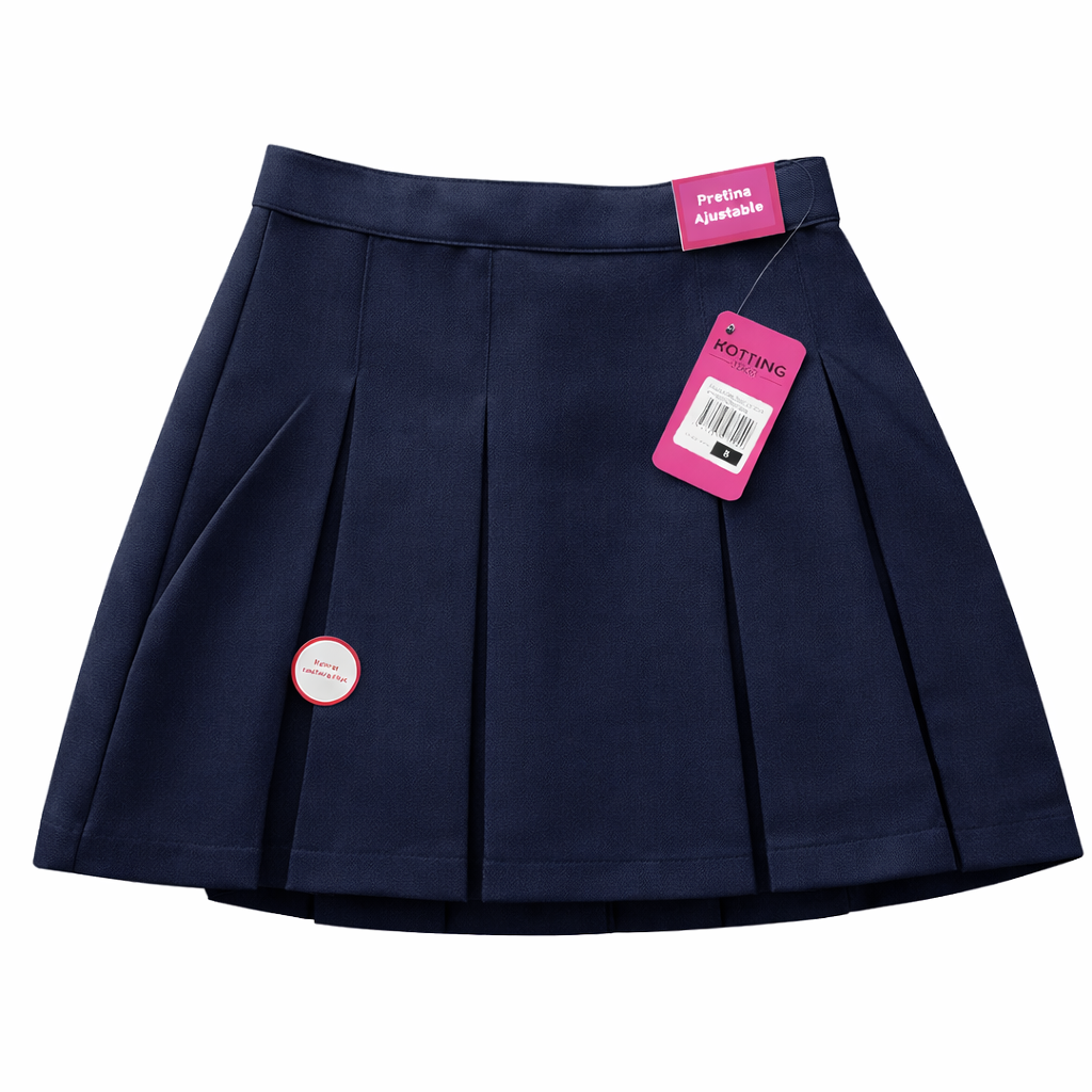 Falda escolar con tablas